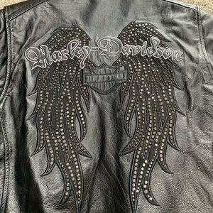 Embellished Harley-Davidson Leather Jacket